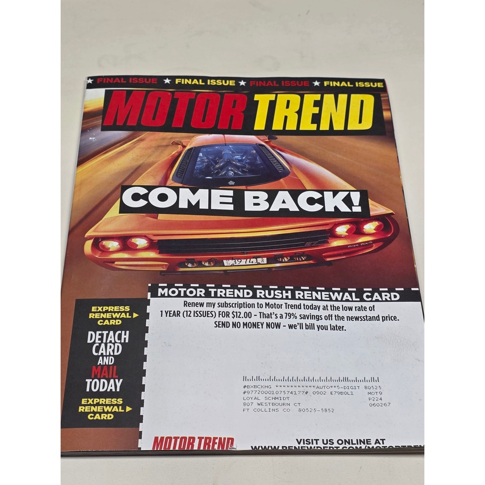 Motor Trend Magazine February 2009 Mustang vs 370Z ZR1 Hummer H3T Coupes‎ Issue
